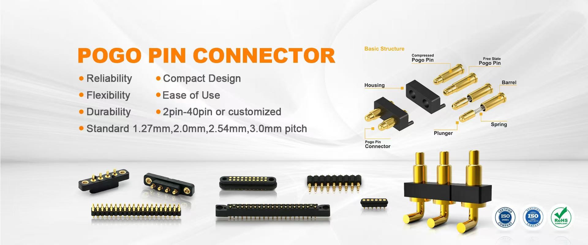 kualitas Konektor Pin Pogo pabrik