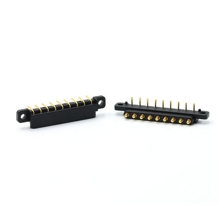 Male Female Pogo Pin Connector 9Pin 2.54Mm Pitch Connector Right Angle