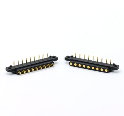 Male Female Pogo Pin Connector 9Pin 2.54Mm Pitch Connector Right Angle