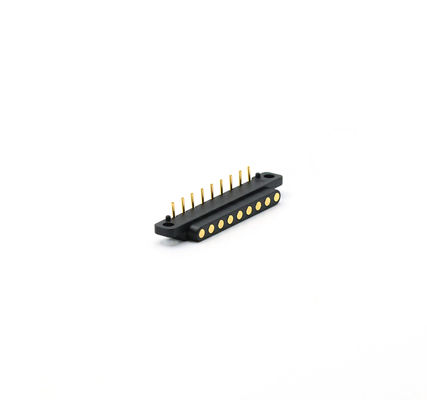 Male Female Pogo Pin Connector 9Pin 2.54Mm Pitch Connector Right Angle
