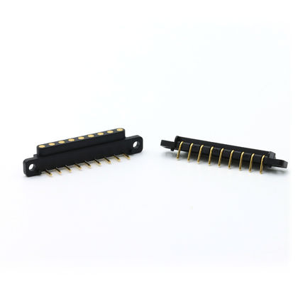Male Female Pogo Pin Connector 9Pin 2.54Mm Pitch Connector Right Angle