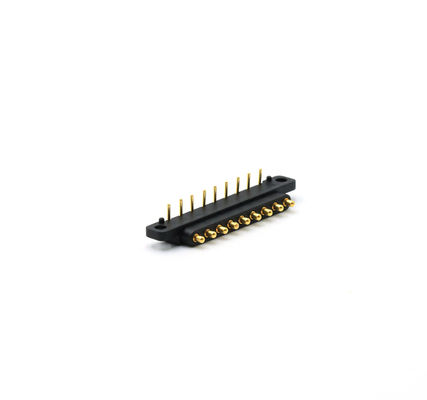 Male Female Pogo Pin Connector 9Pin 2.54Mm Pitch Connector Right Angle